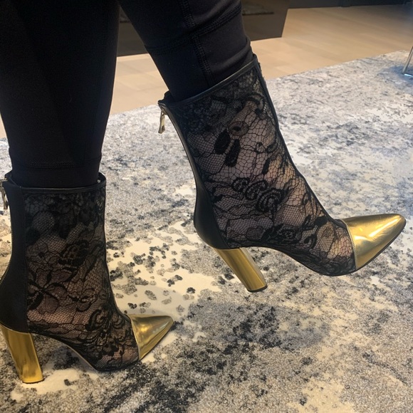 Balmain Shoes - Balmain lace mesh bootie